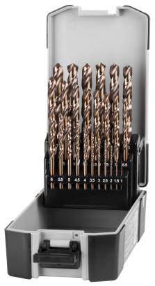 Set burghie pentru metal Strend Pro M2, 25 piese, 1–13 mm, HSS, DIN 338, profesional