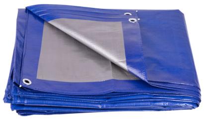 Prelată impermeabilă Tarpaulin Profi 8x12 m, 140 g/m², albastră, cu ocheți