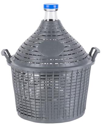 Damigeana Strend Pro Cada Inco, 15 L, sticla, pentru vin si tuica, cu cos plastic si dop