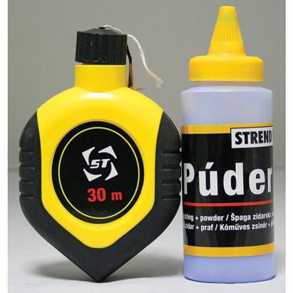 Sfoară de zidărie Strend Pro G532 15 m cu derulator + pudră albastră de marcare