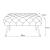 Taburet Madrid, tapitat cu catifea, tip banca, cu picioare metalice, 80x42x41 cm, bej Household NewTrend