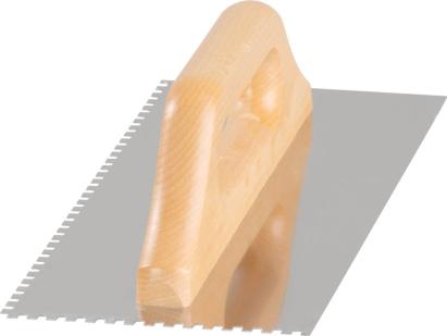 Gletiera zimtata Strend Pro Premium, inox 0,7 mm, maner lemn, 270x130 mm