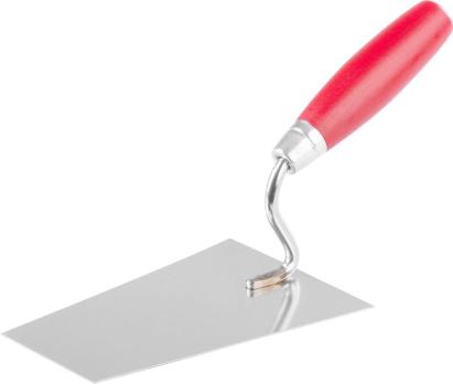 Lingură de zidar Strend Pro Premium, cu mâner din lemn și capăt metalic, 160 mm, inox 0,9 mm