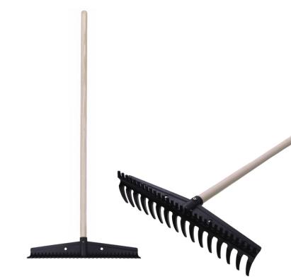 Grebla de gradina Strend Pro Premium S891, 445x115 mm, 16 dinti, coada din lemn
