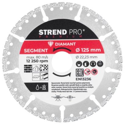 Disc diamantat Strend Pro Premium Vacuum Brazed 125 mm, pentru taiere multipla