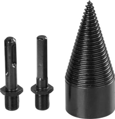 Burghiu conic despicat lemne Strend Pro 42 mm, adaptoare SDS+ si HEX 1/2"