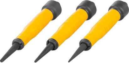 Set dornuri perforatoare Strend Pro Premium, 3 piese, maner bi-material, 0,8/1,6/2,4 mm