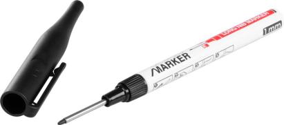 Marker permanent Strend Pro, negru, vârf extra lung 1 mm
