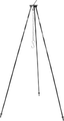 Trepied pentru ceaun Castler 120 cm, cu cârlig și lanț reglabil, oțel 8 mm