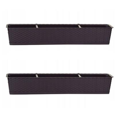 Jardiniera decorativa, Ratolla Case P, maro, set 2 buc, 68.5x17.3x15 cm GartenVIP DiyLine