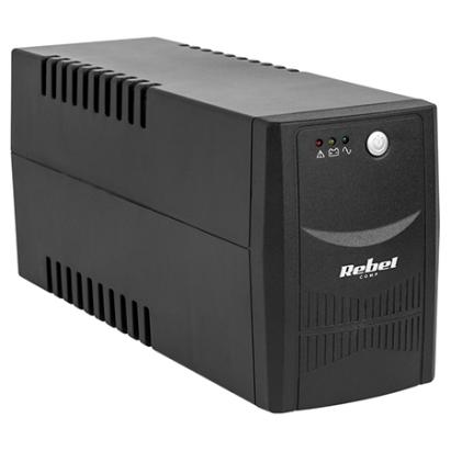 UPS 800VA/480W, 2 prize, cu baterie, Rebel KOM0552 SafetyGuard Surveillance