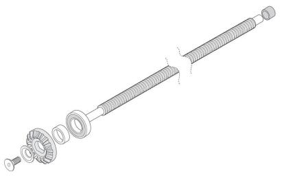 Ax melcat cu angrenaj inclus pentru automatizari OPTIMO3, 5RI0900000 SafetyGuard Surveillance