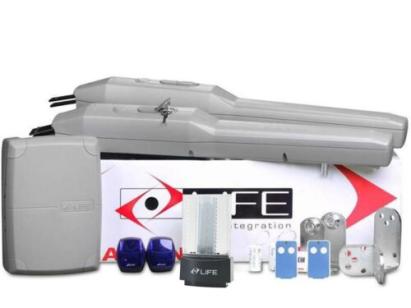 Kit automatizare poarta batanta 2x3 metri Life, OPTIMO3 UNI SafetyGuard Surveillance