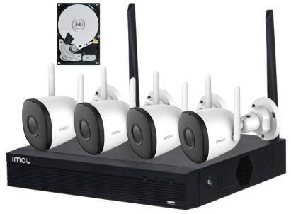 Kit supraveghere exterior IMOU, 2MP Full HD, Conexiune Wireless, 4 camere, IR 30m, Microfon, MicroSD, NVR, HDD 1TB, KIT/NVR1104HSS2-CE-1T SafetyGuard Surveillance