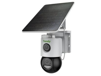 Camera de supraveghere cu SIM 4G, panou solar si baterie, rotire de pe mobil, microfon, difuzor, 2 lentile de 3MP+3MP, micro SD, IP65, Tiandy Color Maker TC-H363U-W4GUSE4V4.0 SafetyGuard Surveillance