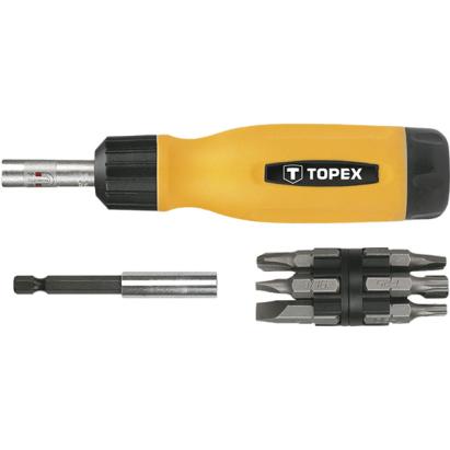 Set biti cu surubelnita si adaptor 1/4" topex 39D518 HardWork ToolsRange
