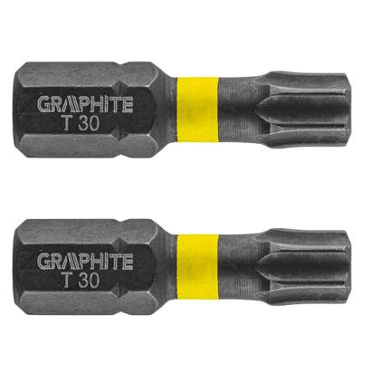 Set biti de impact TX30X25mm 1/4" 2buc. GRAPHITE 56H516 HardWork ToolsRange