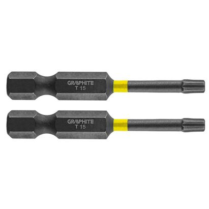 Set biti de impact TX15X50mm 1/4" 2buc. GRAPHITE 56H524 HardWork ToolsRange