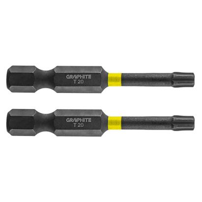 Set biti de impact TX20X50mm 1/4" 2buc. GRAPHITE 56H525 HardWork ToolsRange