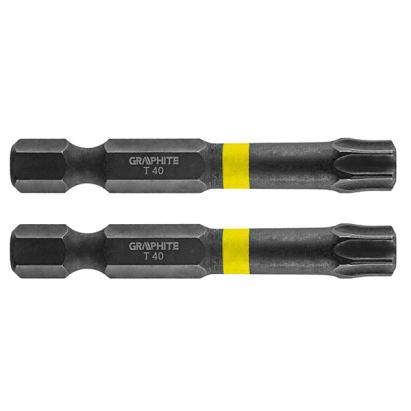 Set biti de impact TX40X50mm 1/4" 2buc. GRAPHITE 56H529 HardWork ToolsRange