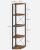VASAGLE Biblioteca de colt cu 5 etaje, cadru metalic, stil industrial, 30x30x160 cm, maro rustic Household NewTrend