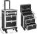 SONGMICS Valiza pentru cosmetice cu roti, profesionala, inchidere cu cheie, 24x34x56cm, negru Household NewTrend