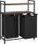 VASAGLE Cos de rufe, cu 2 saci detasabili, 2 rafturi, capacitate de 46L per sac, 73x33x72cm , maro rustic si negru Household NewTrend
