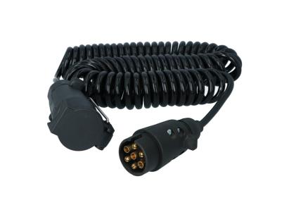 Cablu electric curent Carpoint pentru remorca , 34-70cm, 7 pini cu fisa + priza cu sistem de blocare, AutoDrive ProParts