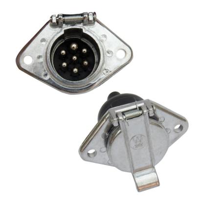 Priza remorca auto BestAutoVest 24V, 7 pini metal, tip Euro, 1 buc AutoDrive ProParts