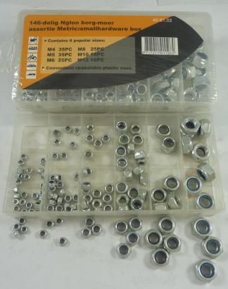 Set piulite cu autoblocare diverse marimi M4-M12, 146 buc AutoDrive ProParts
