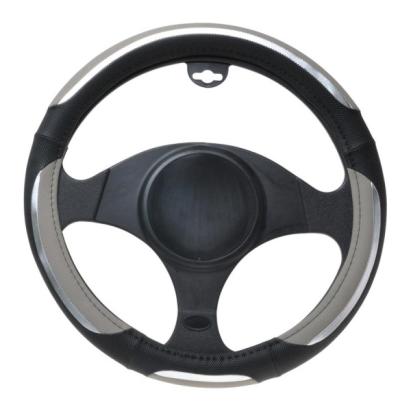 Husa volan negru-gri , material cauciucat, diametru 37-39cm AutoDrive ProParts