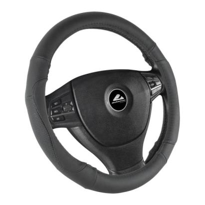 Husa volan de culoare neagra cu perforatii, diametru 37-39cm, material cauciucat AutoDrive ProParts