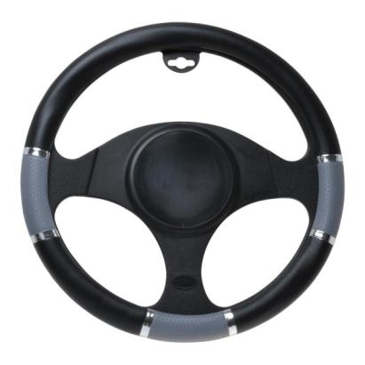 Husa volan Chrome Ring Gri, material cauciucat, diametru 37-39cm AutoDrive ProParts