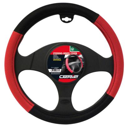 Husa volan Carpoint X-treme Mesh, material textil, culoare rosu si negru, diametru 37-39cm AutoDrive ProParts