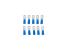 Set 10 papuci electrici Carpoint tip 740 tata 6,3x0,8 mm, lungime 21,3 mm, albastru AutoDrive ProParts