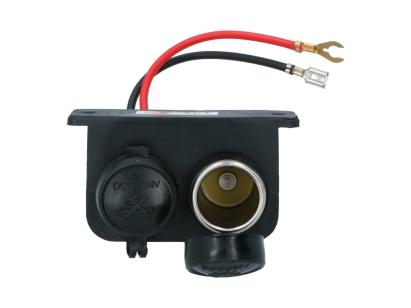 Priza auto dubla Carpoint 12-24V max. 15A suplimentara cu cablu de 15cm., 1 buc. AutoDrive ProParts