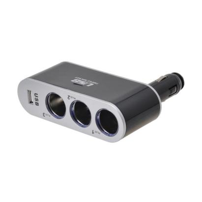 Priza auto multipla Automax cu 3 iesiri 12/24V 5A si 1 pt. USB 5V 500mA, fara cablu AutoDrive ProParts