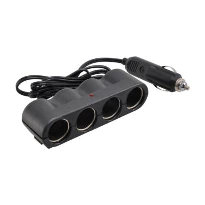 Priza auto multipla Automax cu 4 iesiri de 12V 1A cu led, max.100W , cablu de 90 cm AutoDrive ProParts
