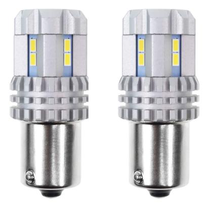 Bec pozitie ciresa auto tip LED UltraBright Canbus R5W, 12V-24V; BA15s, 12 LED SMD 3020, 2 buc. AutoDrive ProParts