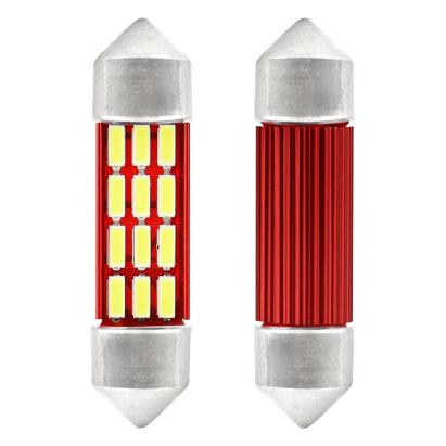 Set 2 becuri auto Vertex LED, C5W SV8.5-8, 12 SMD 4014, 2W, 36mm, Canbus, 12-24V, leduri alb sofit Festoon AutoDrive ProParts