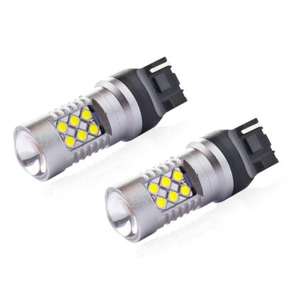 Set 2 becuri auto cu LED AMIO 12-24V, T20 W21W, 24 SMD 3030 AutoDrive ProParts