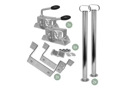 Picior sprijin Carpoint pentru remorca auto, 2 bucati, cu clema fixare, diametru 48mm si lungime 70cm , metal AutoDrive ProParts