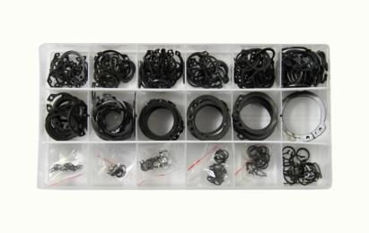 Set agrafe, 300 piese, sigurante elastice seeger, din otel de arc, 18 tipuri diferite AutoDrive ProParts