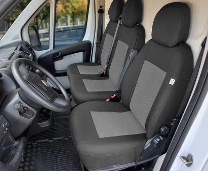 Set huse scaune auto Kegel Tailor Made pentru Fiat Ducato 2014-, Citroen Jumper 2014-, Peugeot Boxer III 2014-, Opel Movano C, 2022-; Toyota Proace Max 2024-, 1+2 ptr modele cu masuta in bancheta, AutoDrive ProParts