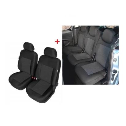 Set huse scaune auto Kegel Tailor Made pentru Peugeot Partner II Tepee 2008-2018, Citroen Berlingo II Combi (B9), 2008-2018, set huse fata + spate (spatar mijloc rabatabil) AutoDrive ProParts
