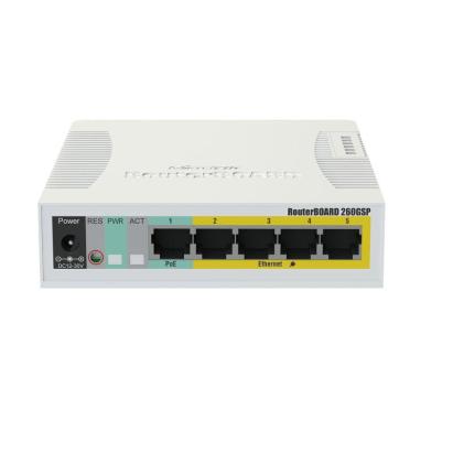Switch cu 5 porturi Gigabit MikroTik RB260GSP SafetyGuard Surveillance