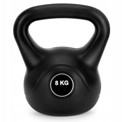 Kettlebell 8 kg, bitum cu invelis rezistent ABS, 24x23 cm, negru Household NewTrend