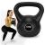 Kettlebell 6 kg, bitum cu invelis rezistent ABS, 24x21 cm, negru Household NewTrend