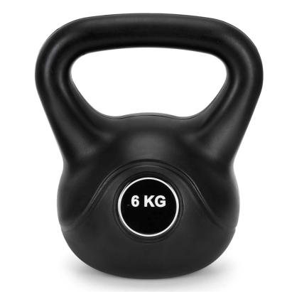 Kettlebell 6 kg, bitum cu invelis rezistent ABS, 24x21 cm, negru Household NewTrend