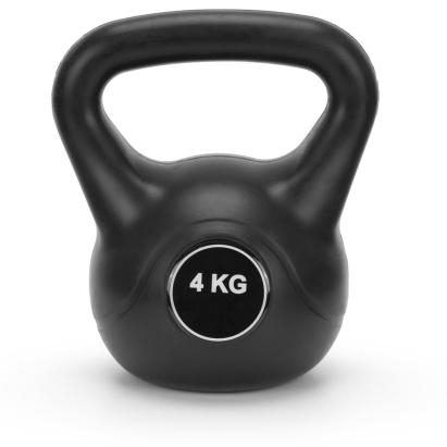 Kettlebell 4 kg, bitum cu invelis rezistent ABS,  21x23 cm, negru Household NewTrend